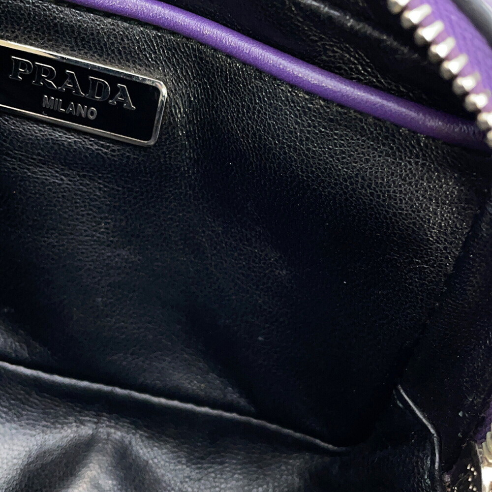 PRADA Purple Leather Shoulder Bag - Picture 8 of 16